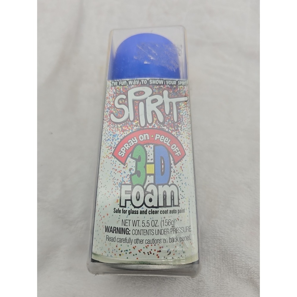 3D FOAM SPRAY BIRTHDAY‎ SPRAY ON Blue PEEL OFF EVENT FOAM SPRAY 5.5 OZ USA MADE